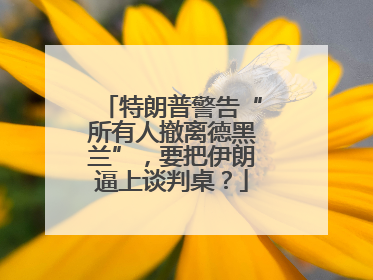 特朗普警告“所有人撤离德黑兰”，要把伊朗逼上谈判桌？